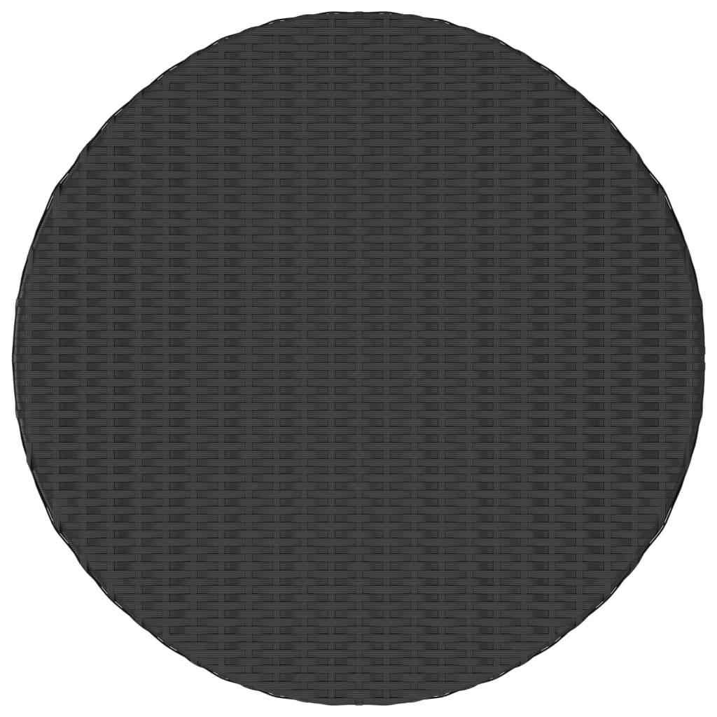 vidaXL Sodo komplektas su pagalvėlėmis, 7 dalių, juodas, poliratanas