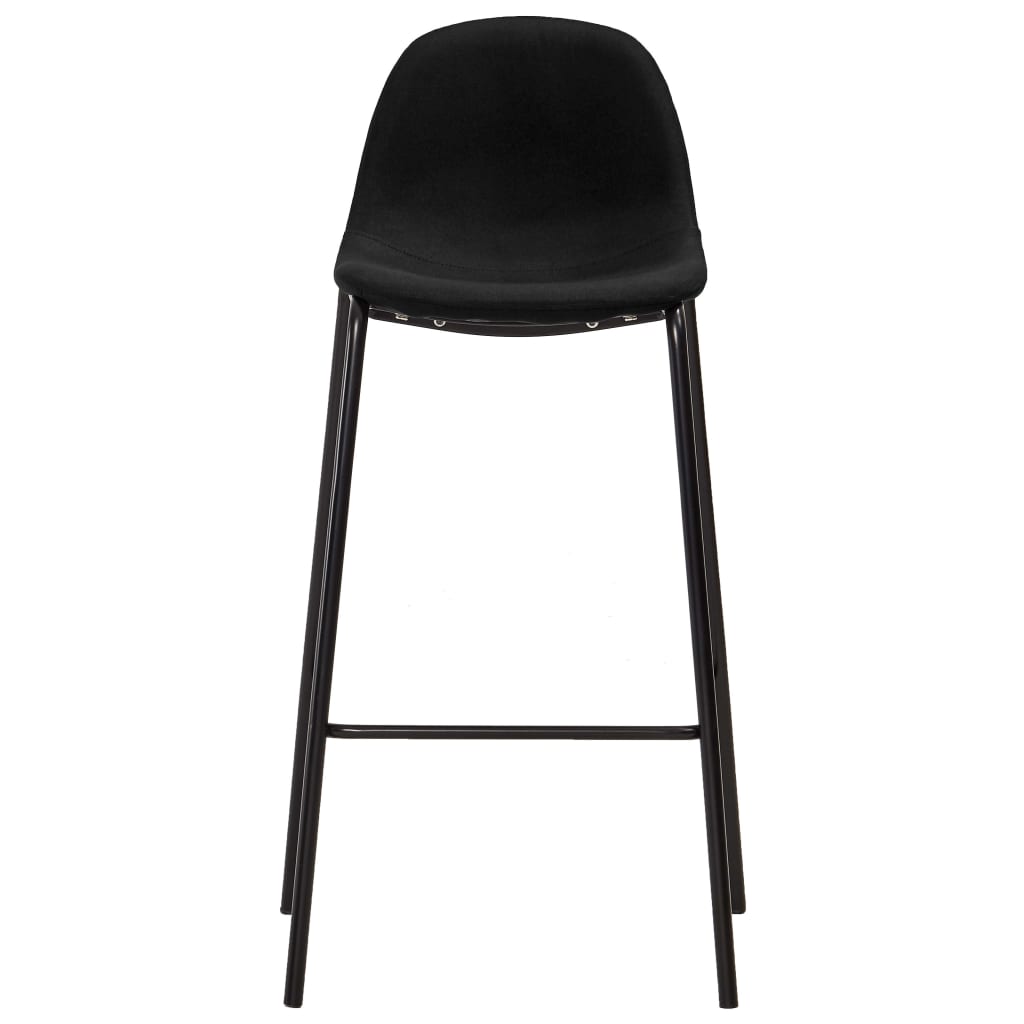 vidaXL Baro kėdės, 2 vnt., juodos spalvos, audinys