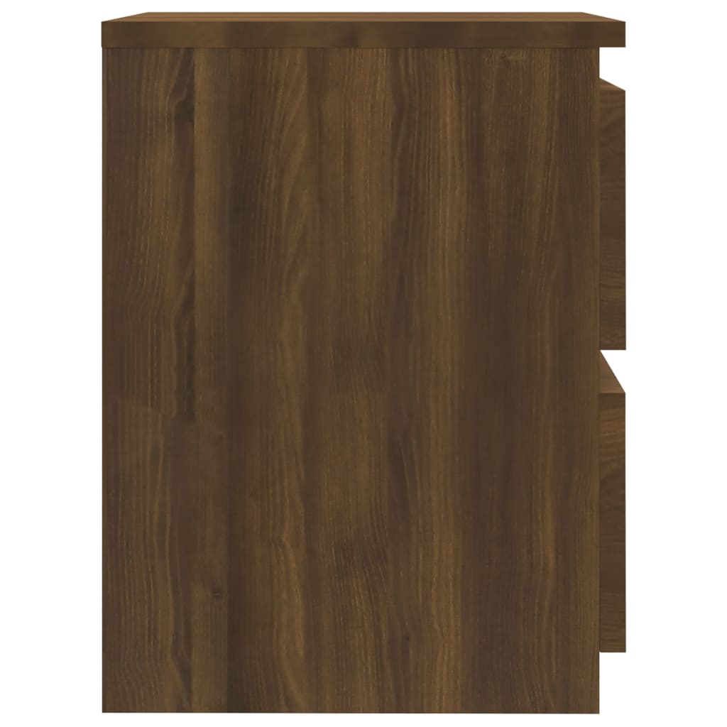 vidaXL Naktinės spintelės, 2vnt., rudos ąžuolo, 30x30x40cm, mediena