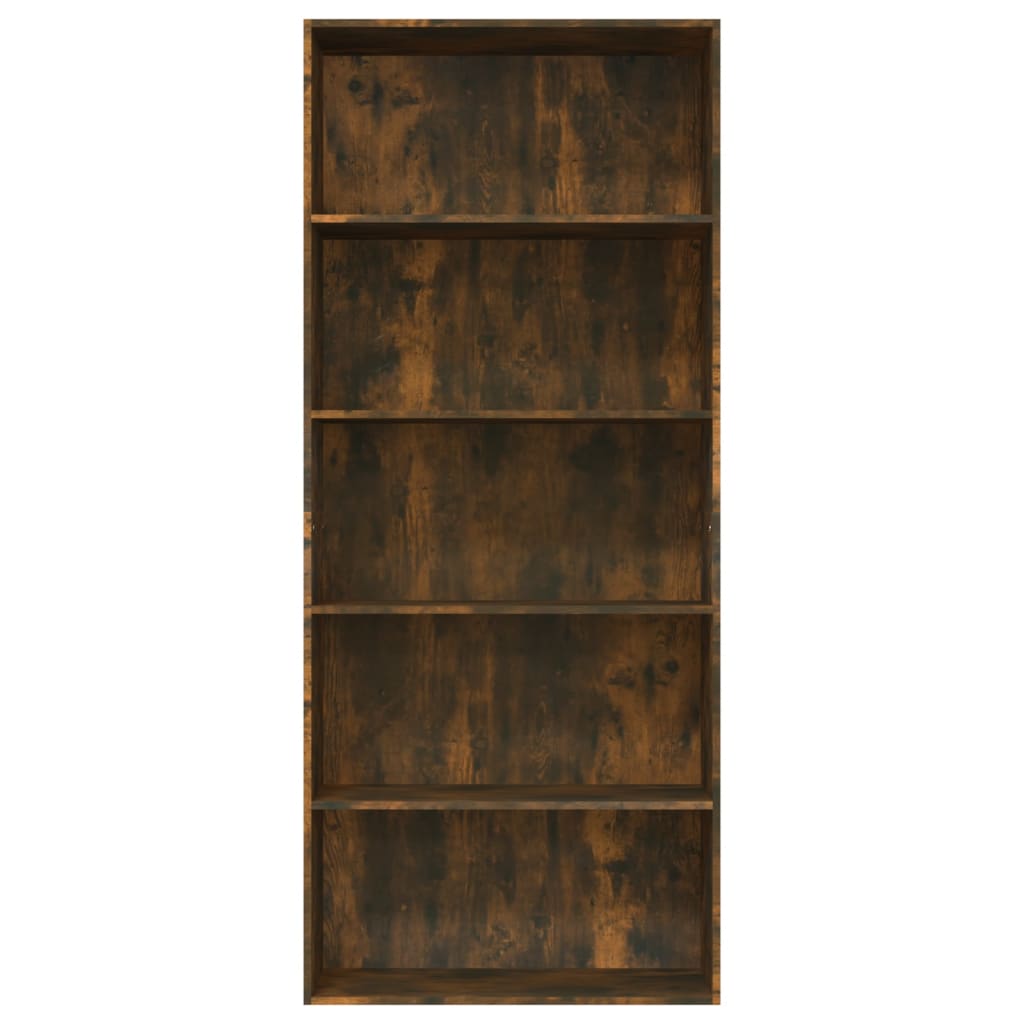 vidaXL Spintelė knygoms, 5 aukštų, ąžuolo, 80x30x189cm, mediena