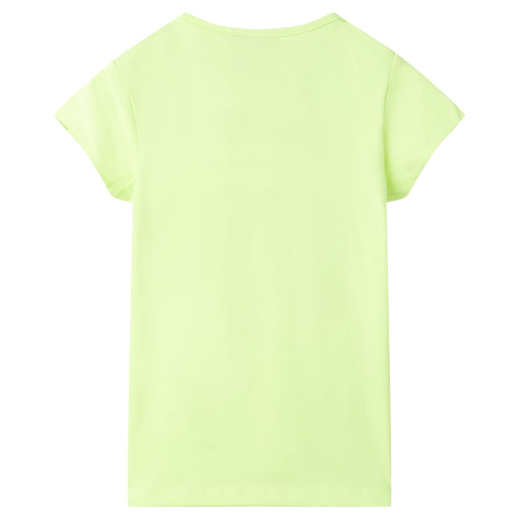 Vaikiški marškinėliai, fluorescencinės geltonos spalvos, 92 dydžio