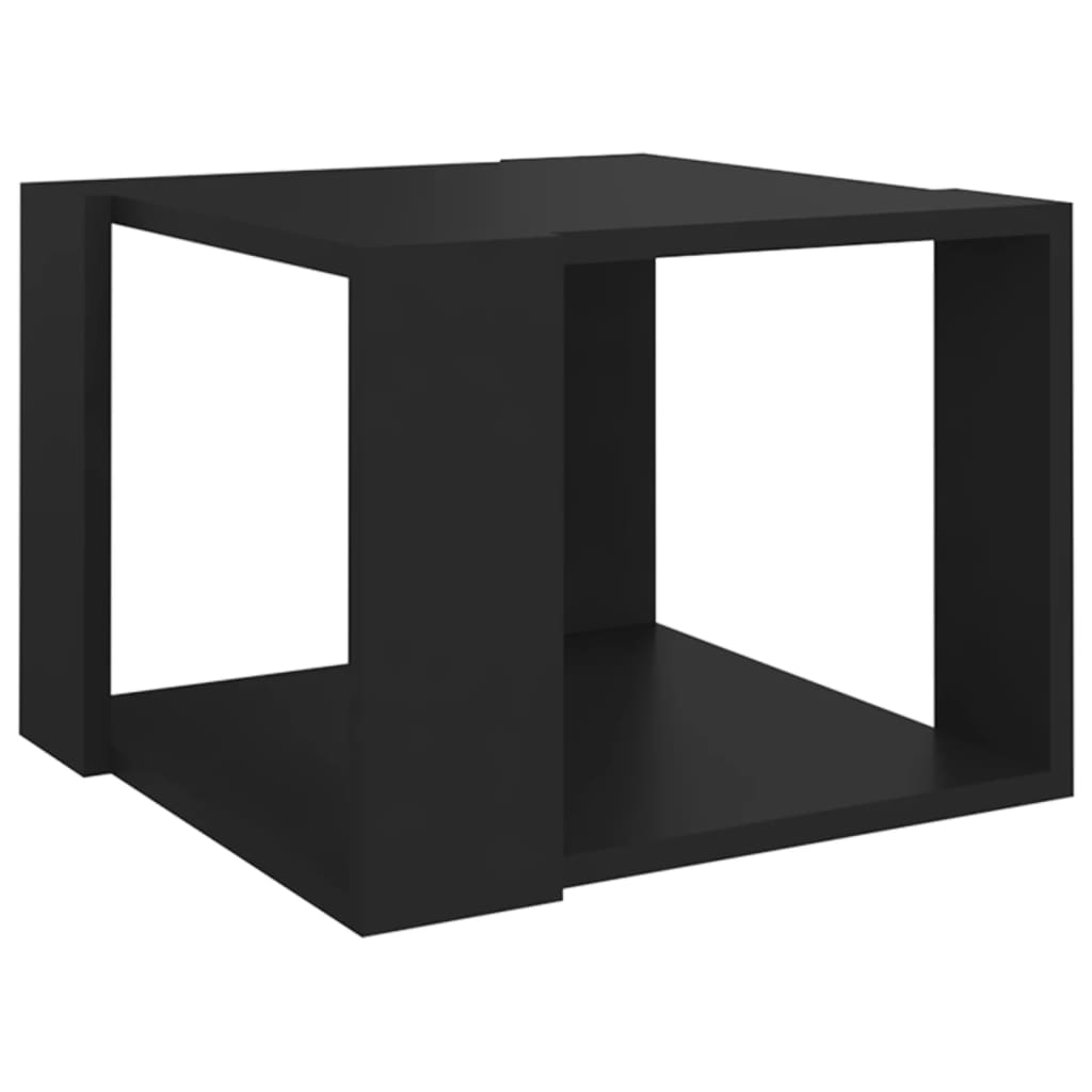 vidaXL Kavos staliukas, juodas, 40x40x30cm, apdirbta mediena