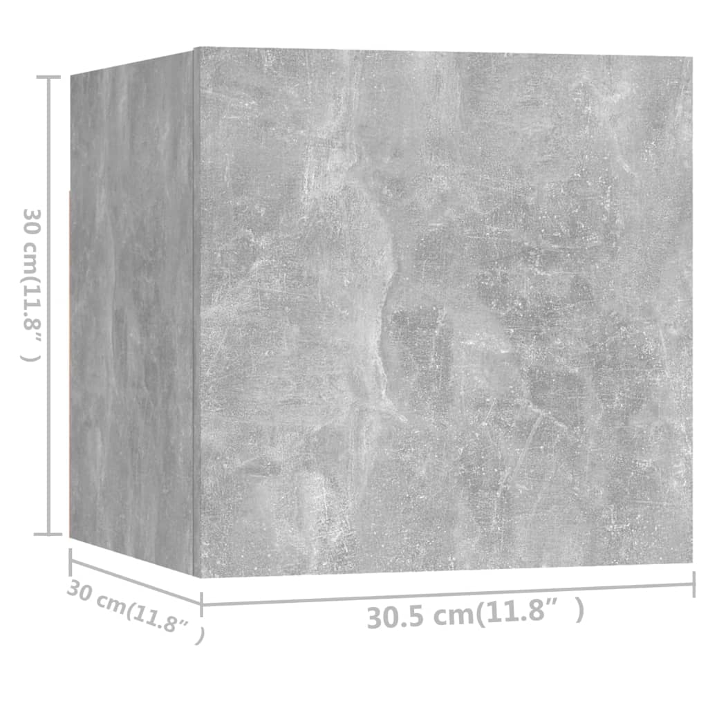 vidaXL Televizoriaus spintelių komplektas, 8 dalių, betono pilkas, MDP
