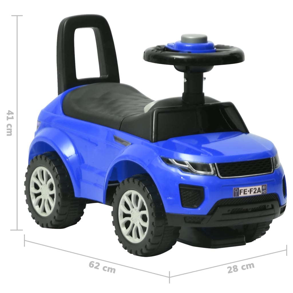 vidaXL Paspiriamas vaikiškas automobilis, mėlynos spalvos