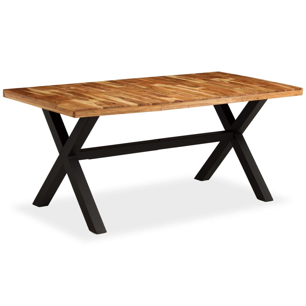 vidaXL Valgomojo stalas, akacijos ir mango mediena, 180x90x76cm