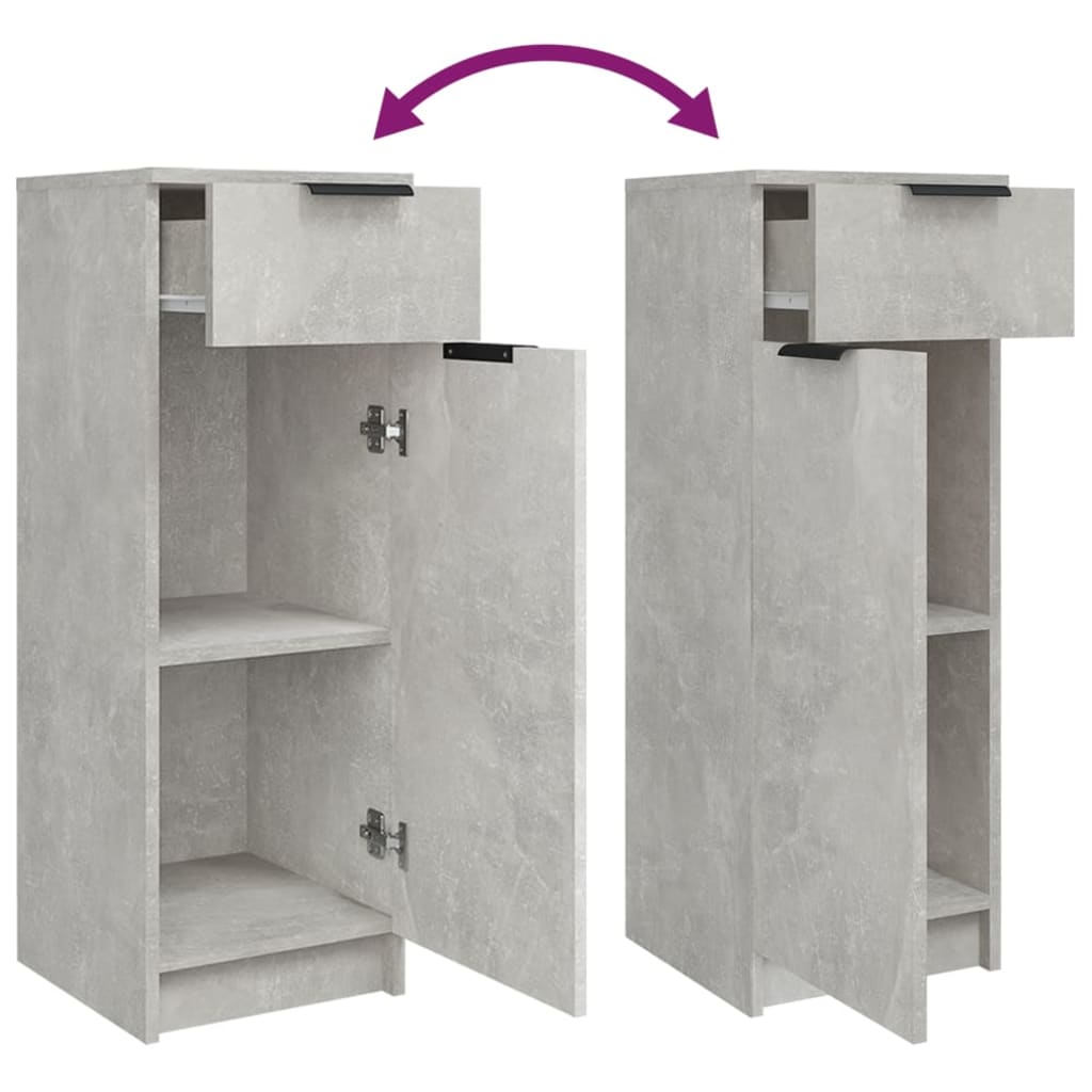 vidaXL Vonios kambario spintelė, betono pilka, 32x34x90cm, mediena