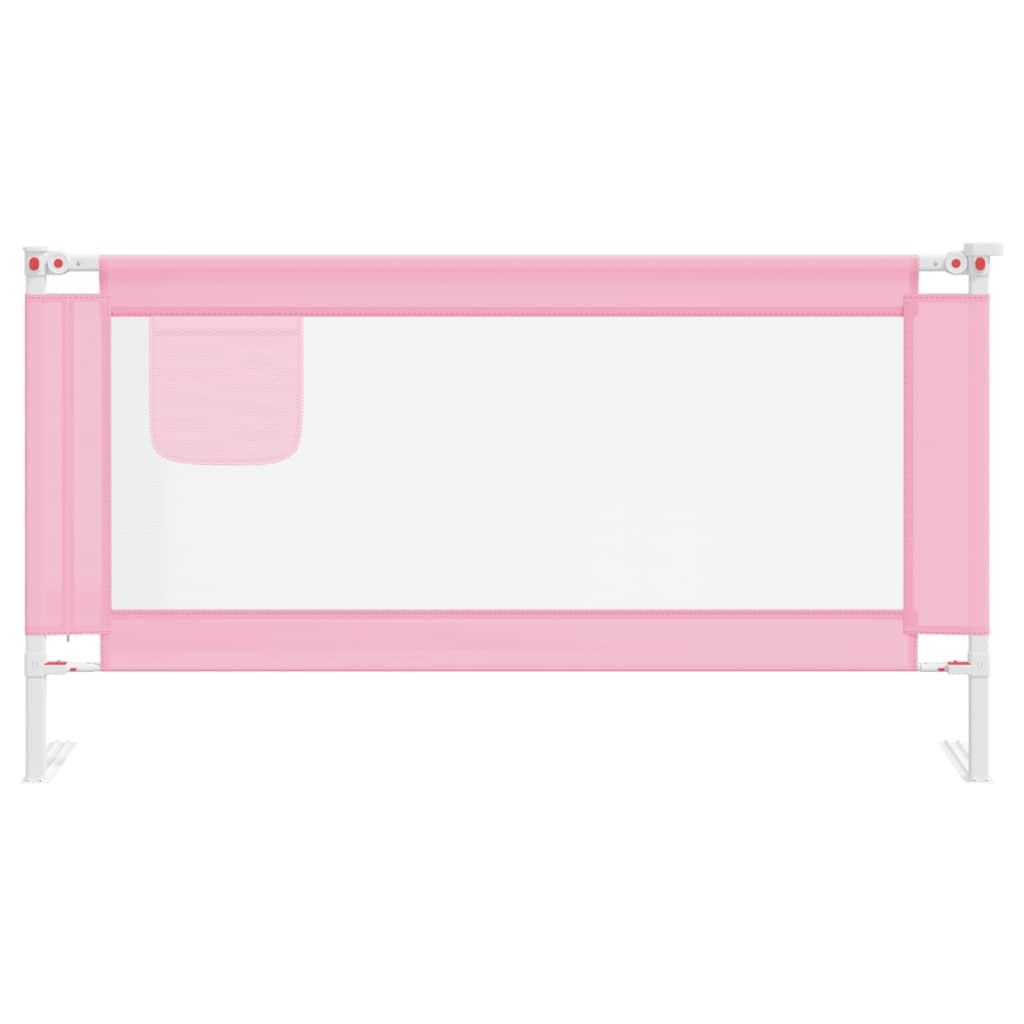 vidaXL Apsauginis turėklas vaiko lovai, rožinis, 160x25cm, audinys