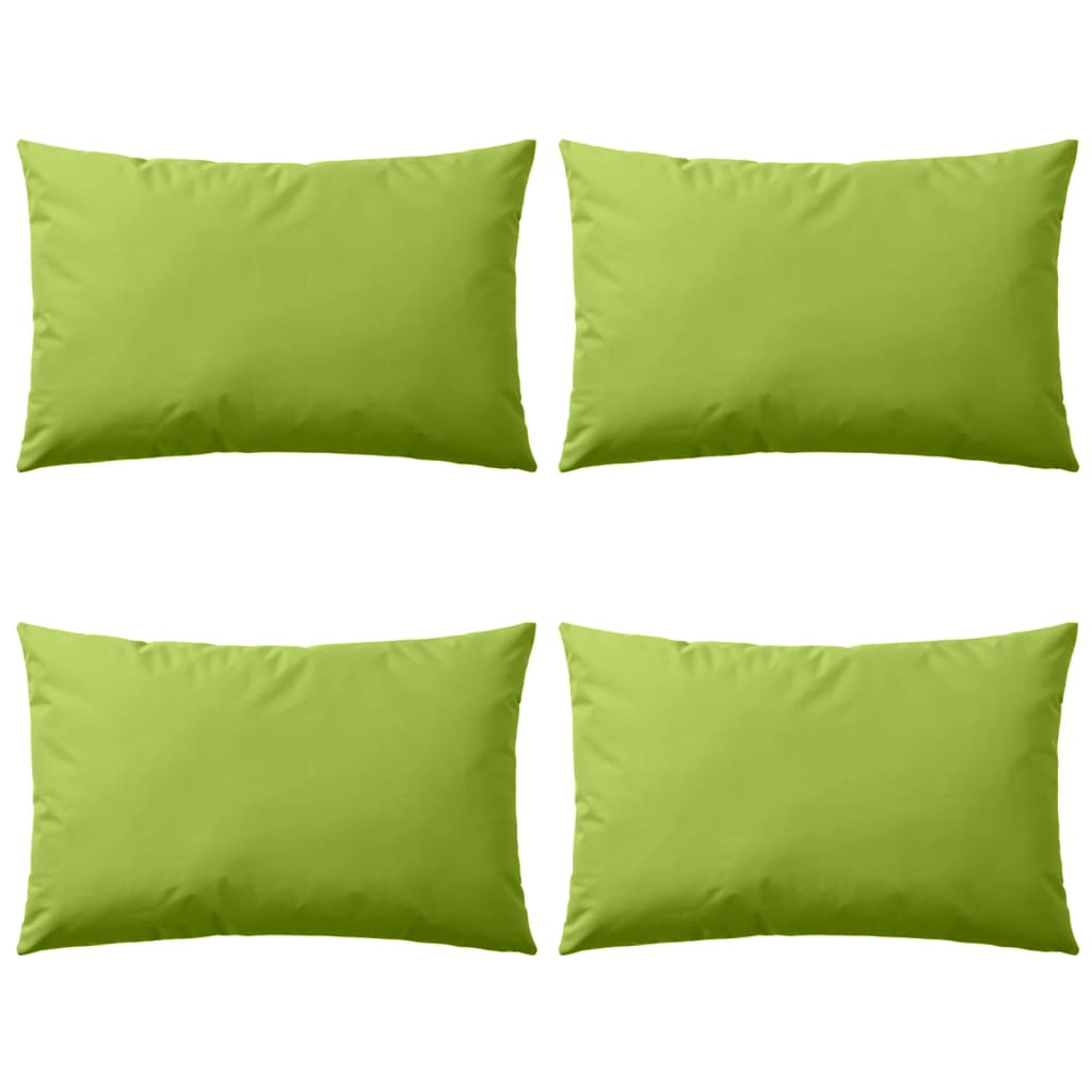 vidaXL Lauko pagalvės, 4 vnt., obuolio žalios spalvos, 60x40 cm