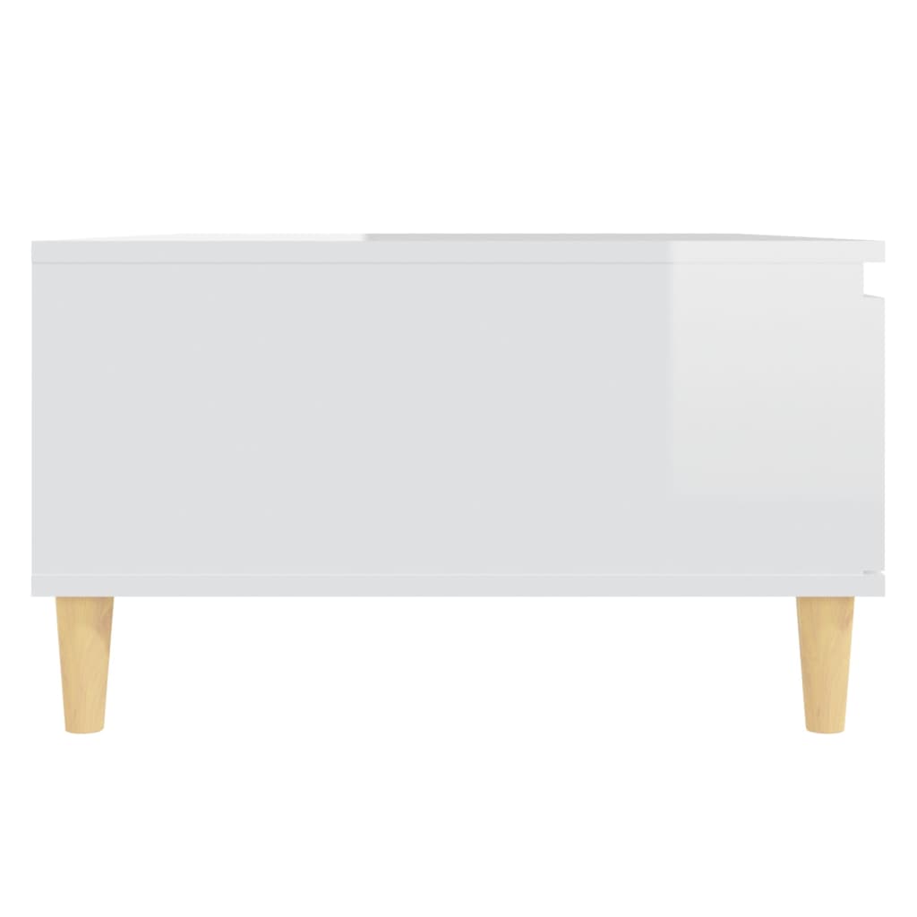 vidaXL Kavos staliukas, baltos spalvos, 90x60x35cm, MDP, blizgus