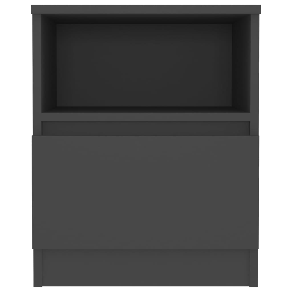 vidaXL Naktinės spintelės, 2vnt., pilkos spalvos, 40x40x50cm, MDP