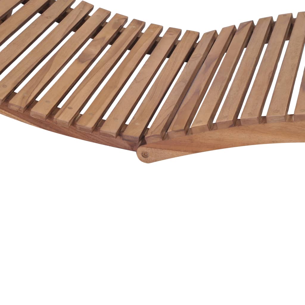 vidaXL Sulankstomas saulės gultas, tikmedžio medienos masyvas