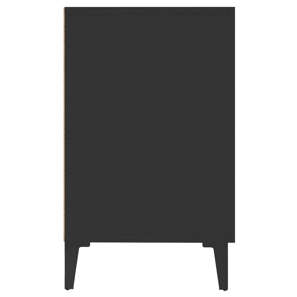 vidaXL Šoninė spintelė, juodos spalvos, 100x36x60cm, apdirbta mediena