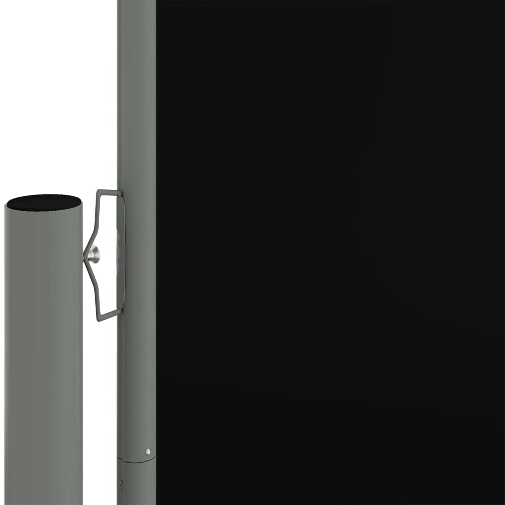 vidaXL Ištraukiama šoninė pertvara, juodos spalvos, 117x1200cm