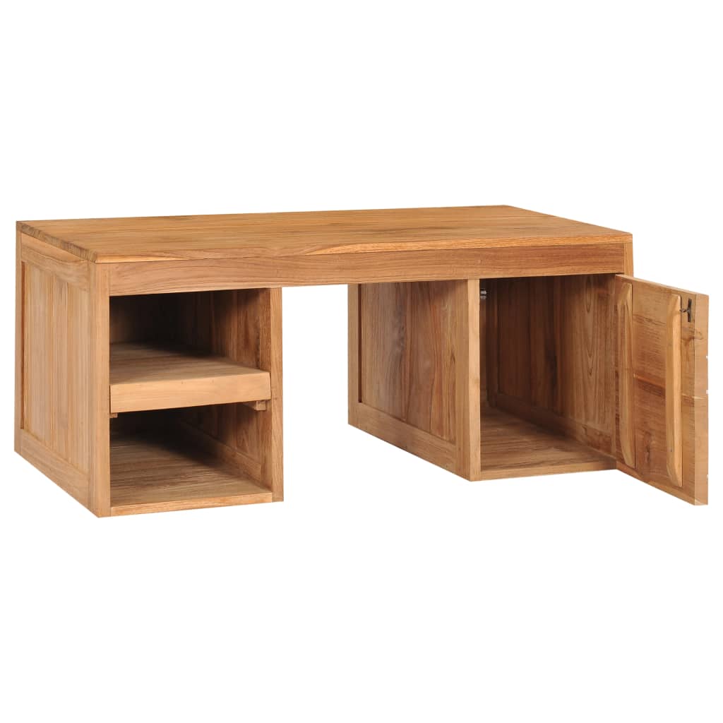vidaXL Kavos staliukas, 90x50x40cm, tikmedžio medienos masyvas