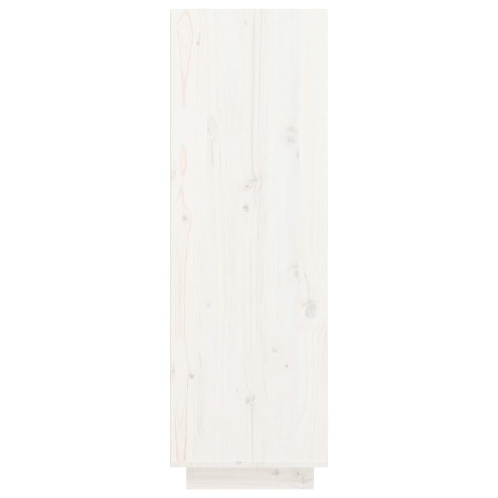 vidaXL Spintelė batams, balta, 30x34x105cm, pušies medienos masyvas