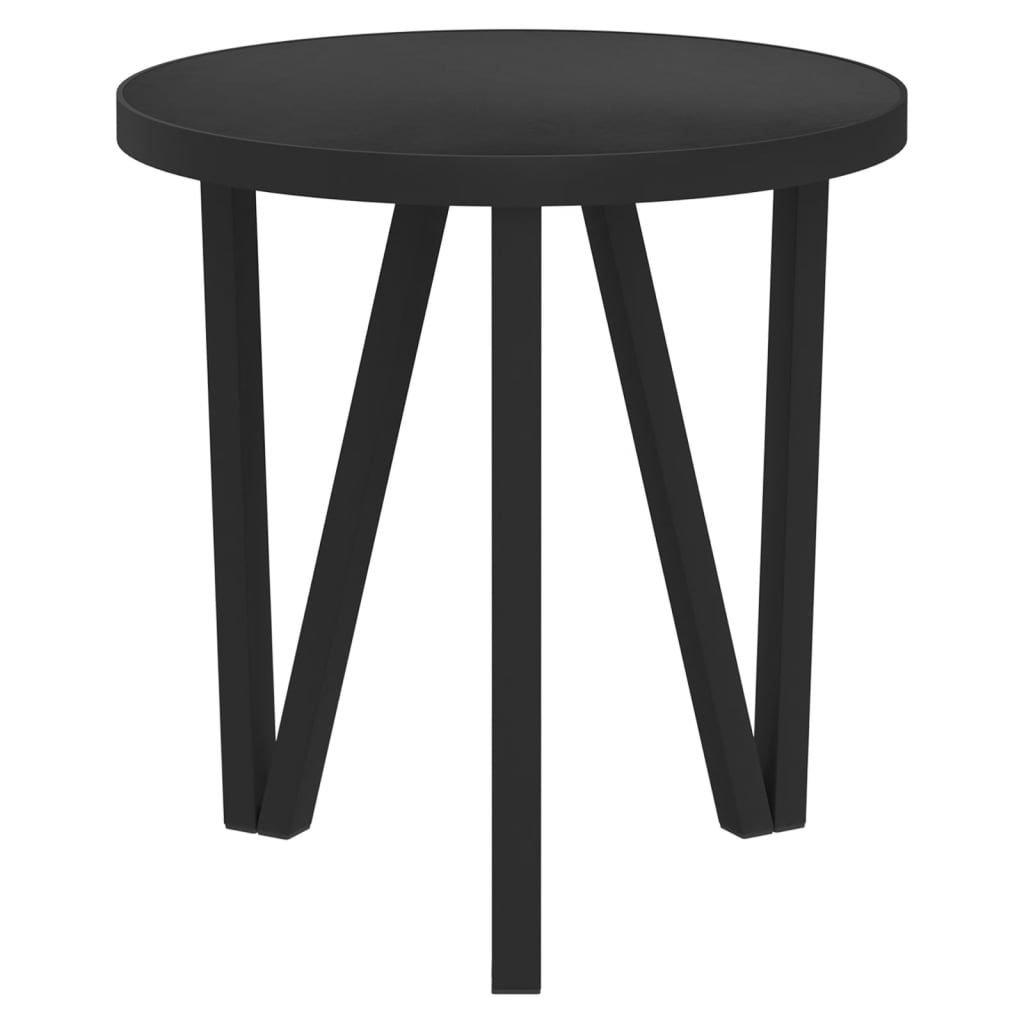 vidaXL Arbatos staliukas, juodos spalvos, 35cm skersmens, MDF