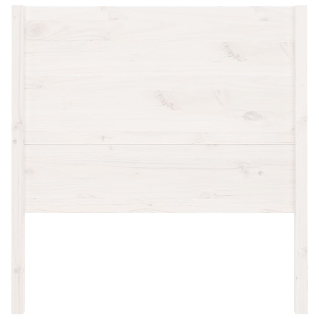 vidaXL Galvūgalis, baltas, 106x4x100cm, pušies medienos masyvas