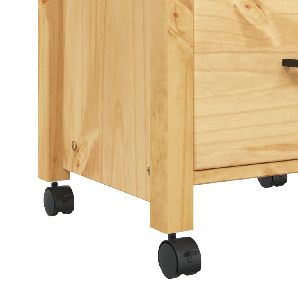 vidaXL Virtuvės vežimėlis MONZA, 48x40x90cm, pušies medienos masyvas