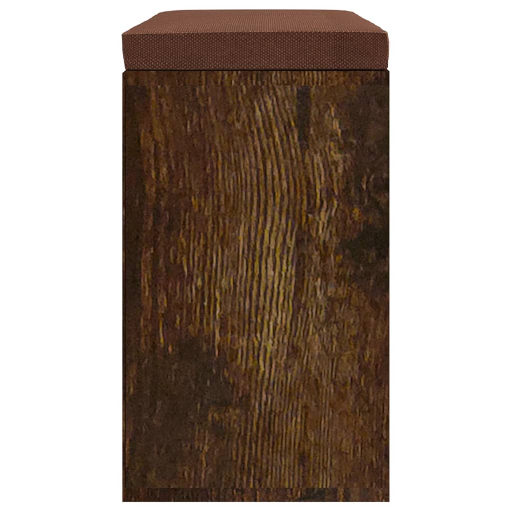 vidaXL Batų suoliukas, dūminio ąžuolo, 103x30x48cm, apdirbta mediena