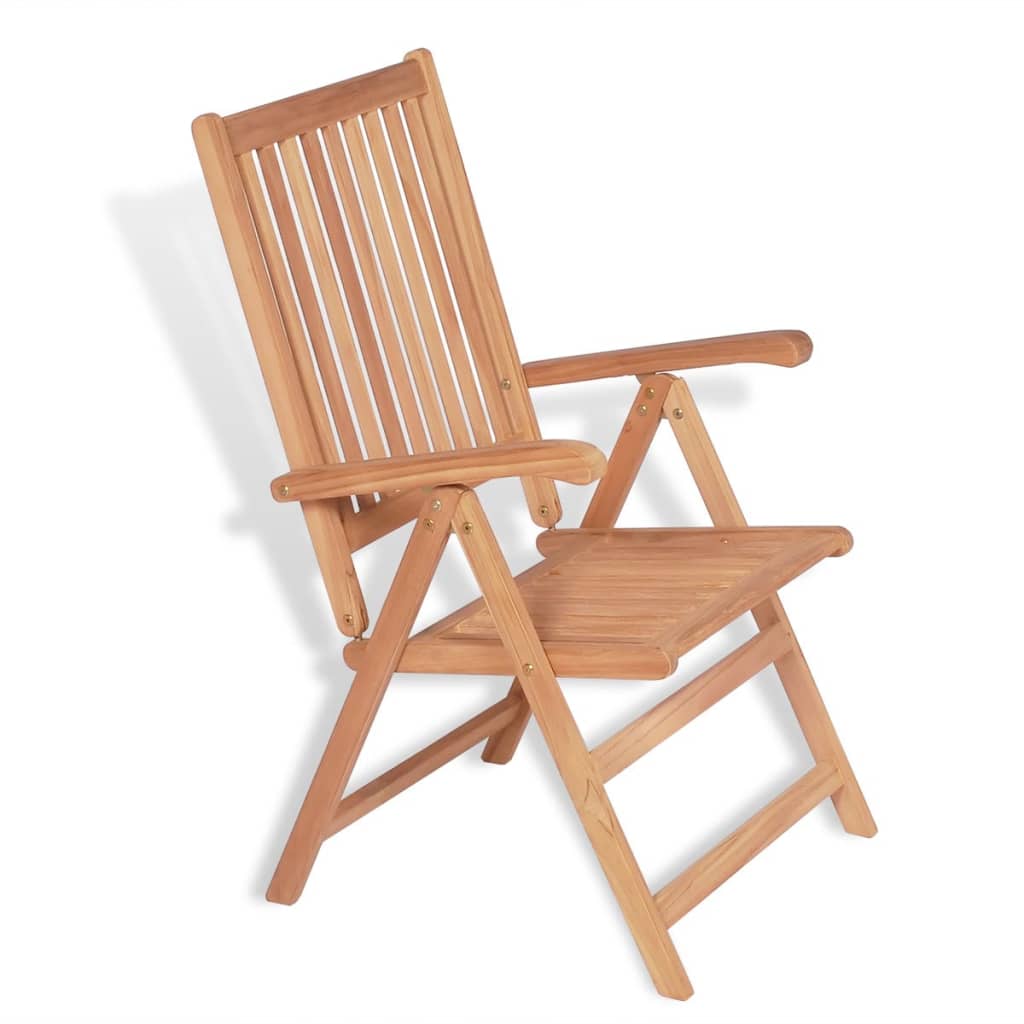 vidaXL Atlošiamos sodo kėdės, 2 vnt., tikmedžio mediena