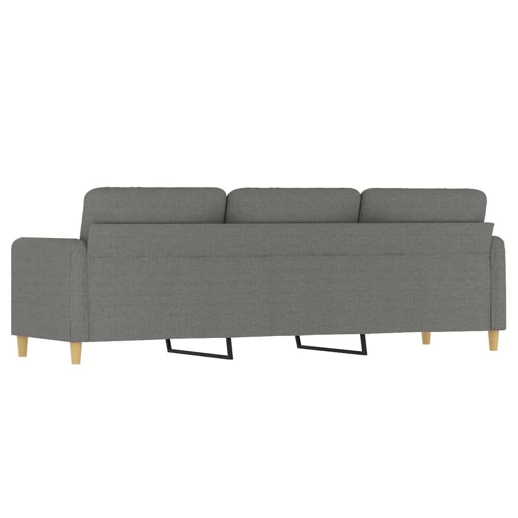 vidaXL Trivietė sofa, tamsiai pilkos spalvos, 210cm, audinys