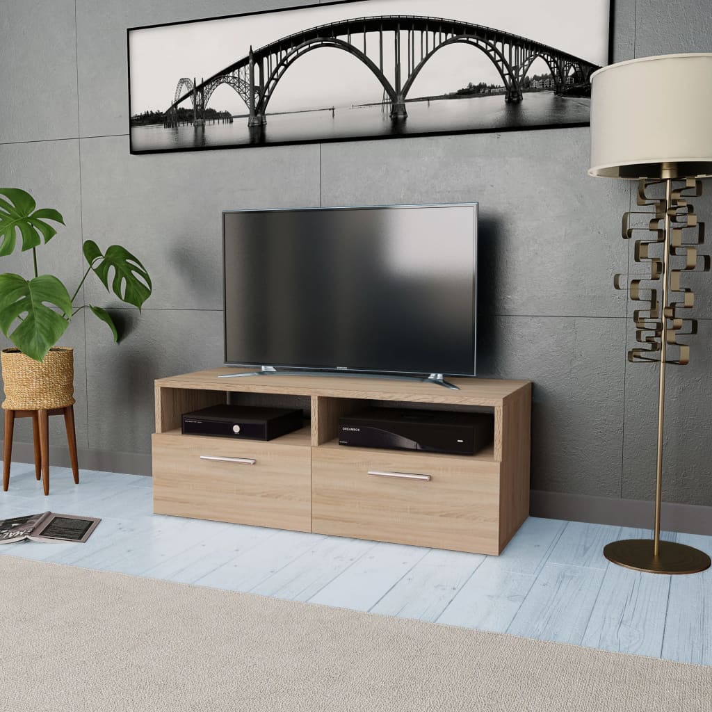 vidaXL Televizoriaus spintelė, ąžuolo, 95x35x36cm, apdirbta mediena