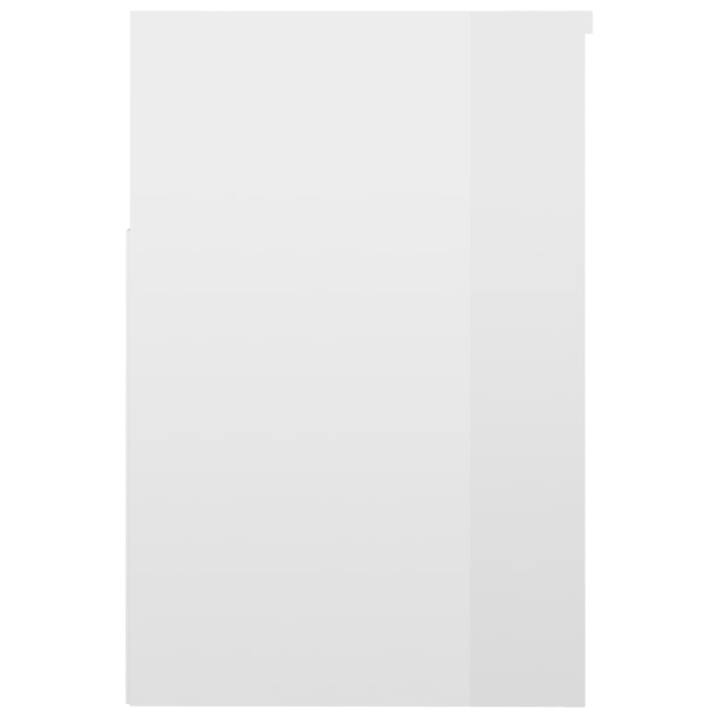 vidaXL Batų suoliukas, baltos spalvos, 60x30x45cm, MDP, blizgus