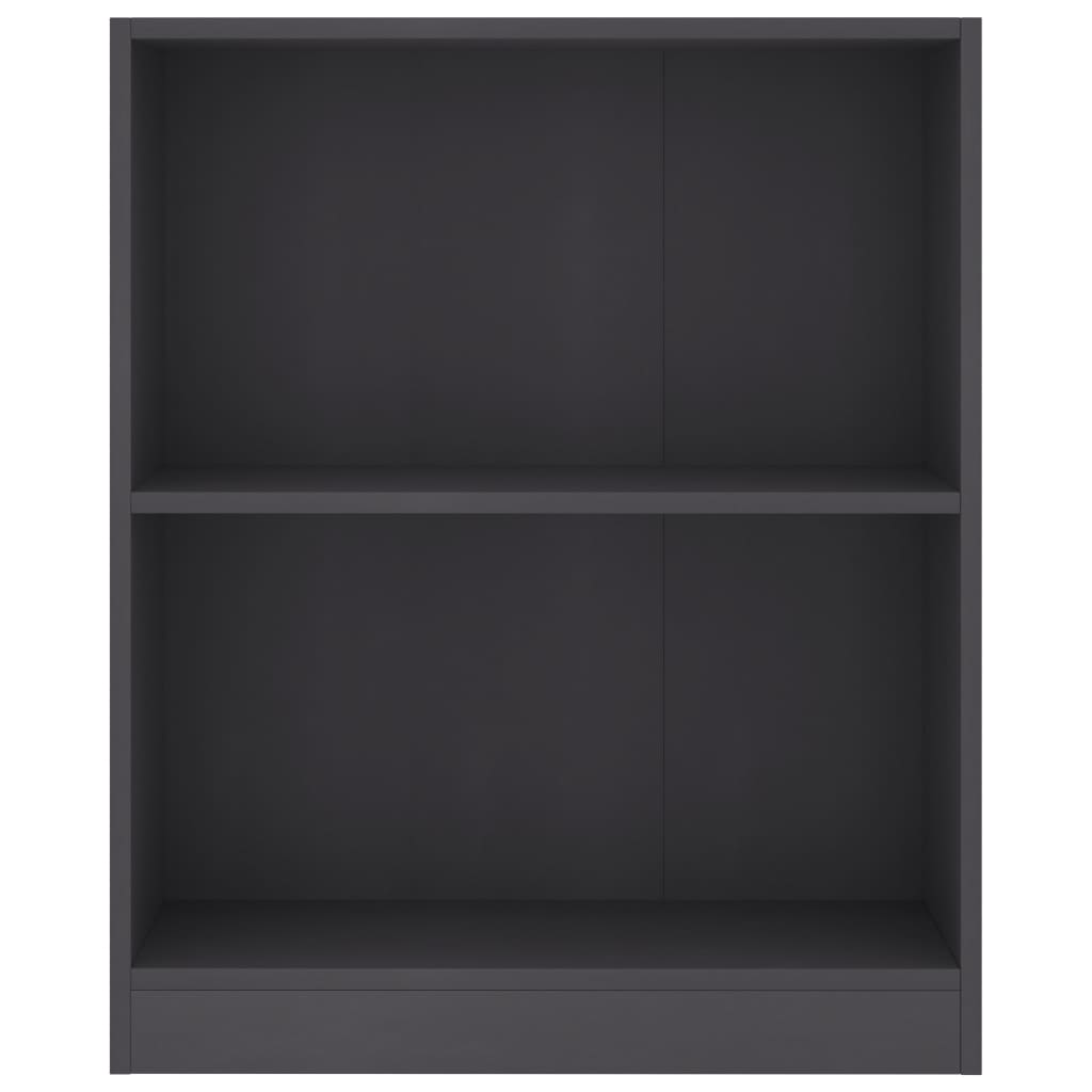 vidaXL Lentyna knygoms, pilkos spalvos, 60x24x76 cm, mediena