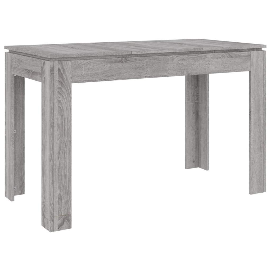 vidaXL Valgomojo stalas, pilkas ąžuolo, 120x60x76cm, apdirbta mediena