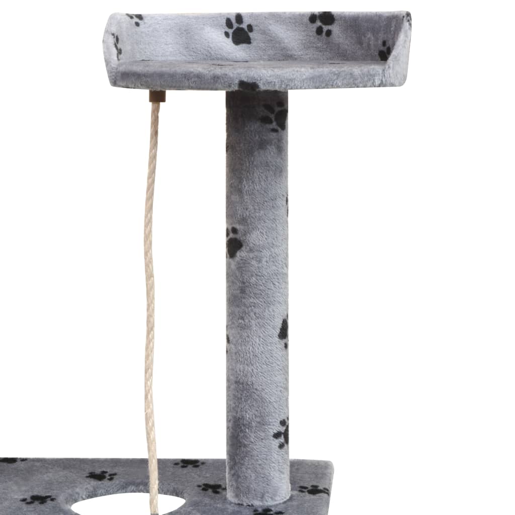 vidaXL Draskyklė katėms su stov. iš sizalio, 150cm, pilkas pėd. raštas