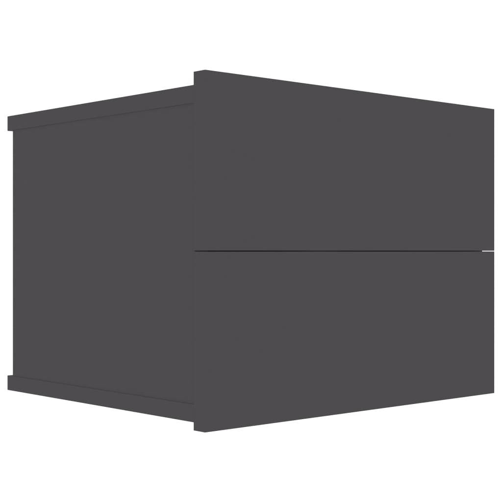 vidaXL Naktinės spintelės, 2vnt., pilkos spalvos, 40x30x30cm, MDP
