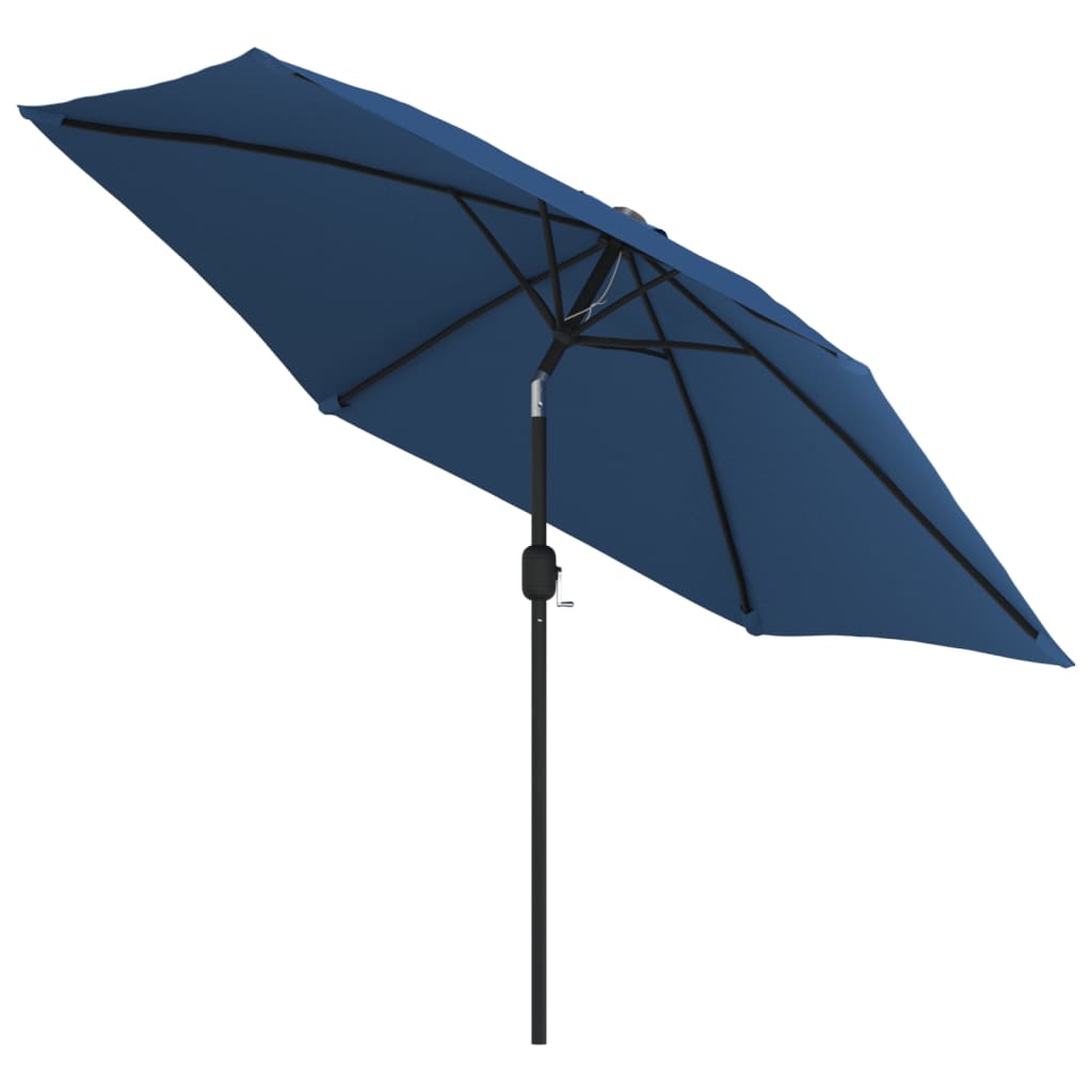 vidaXL Lauko skėtis su metaliniu stulpu, mėlynos spalvos, 300cm
