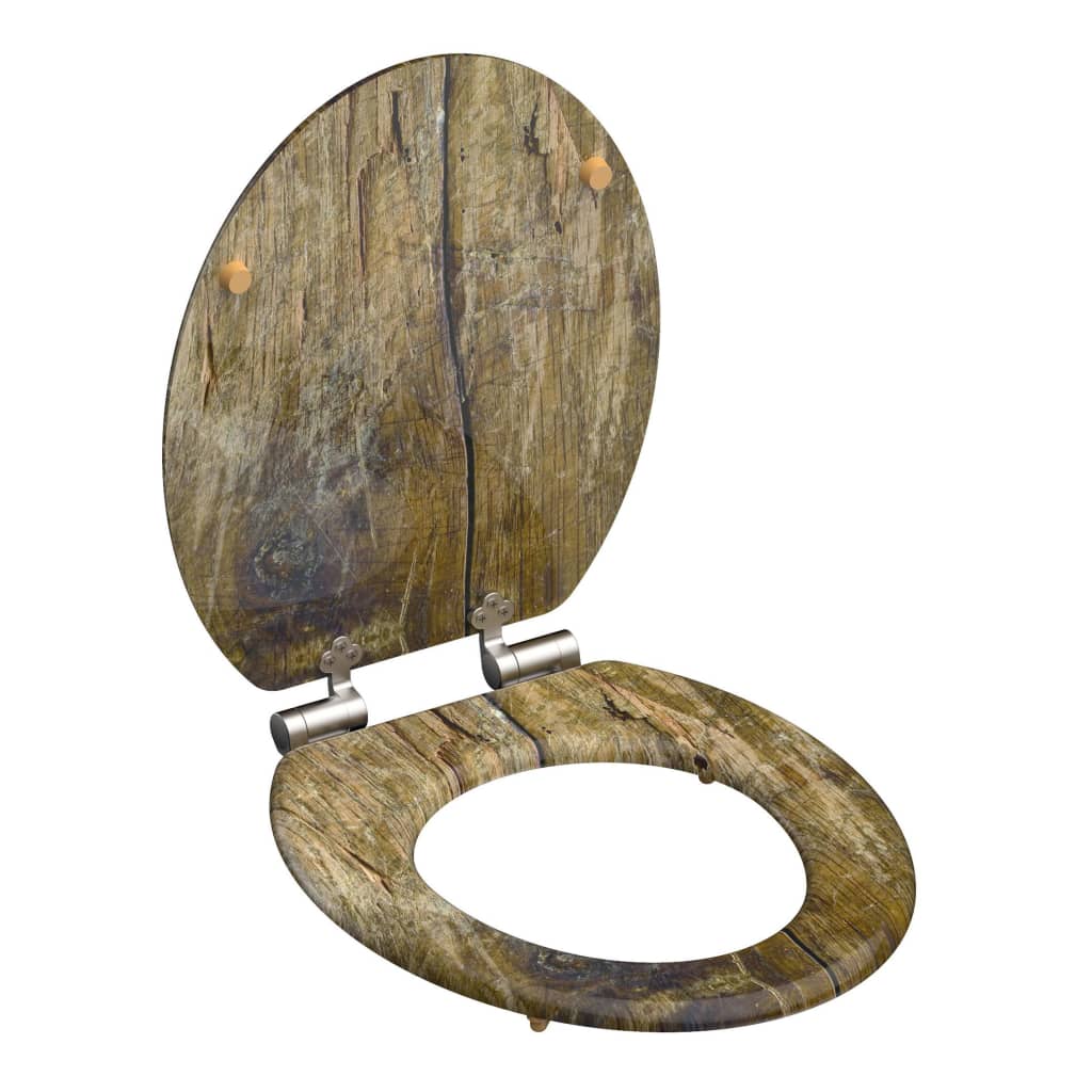 SCHÜTTE Klozeto sėdynė Solid Wood MDF, rudos spalvos