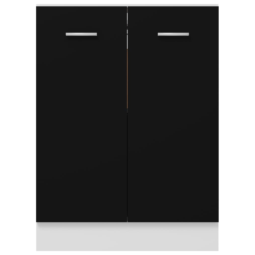 vidaXL Apatinė spintelė, juodos spalvos, 60x46x81,5cm, MDP