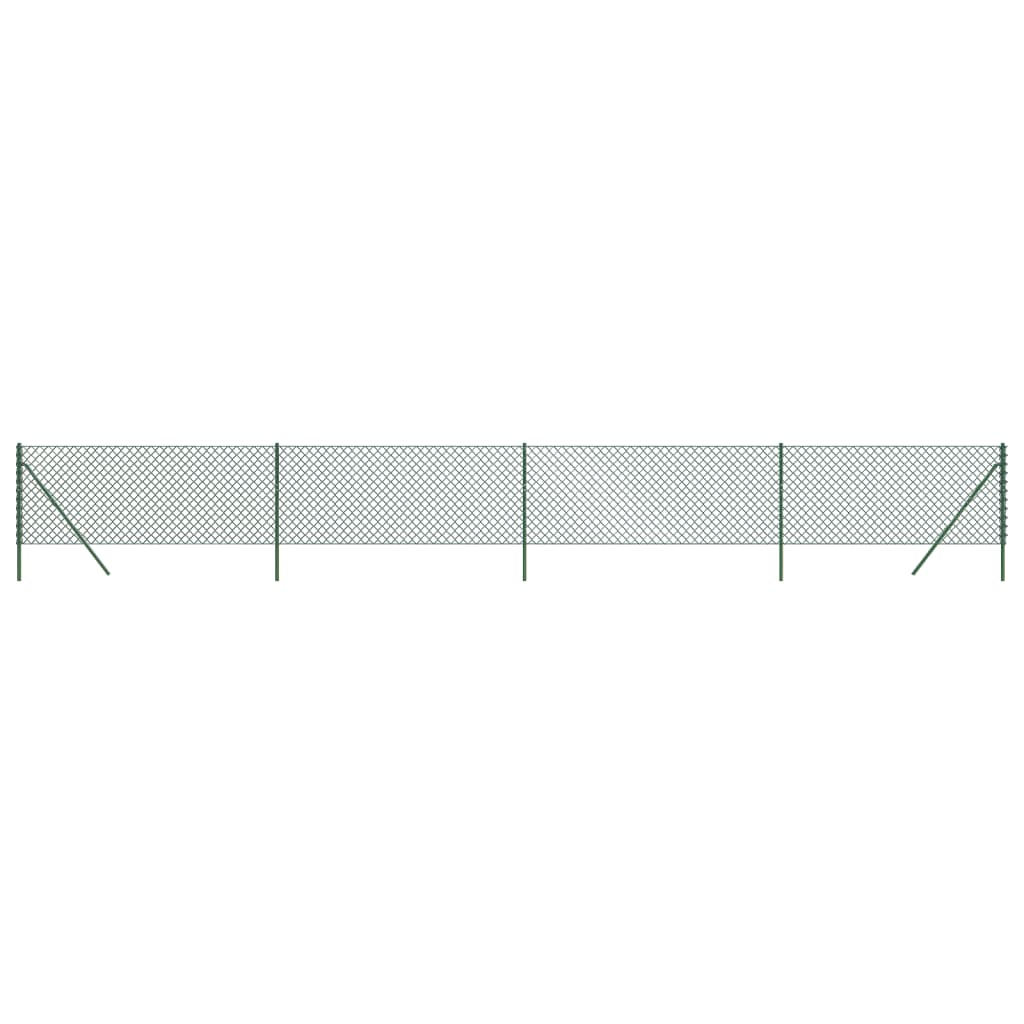 vidaXL Tinklinė tvora, žalios spalvos, 1x10m