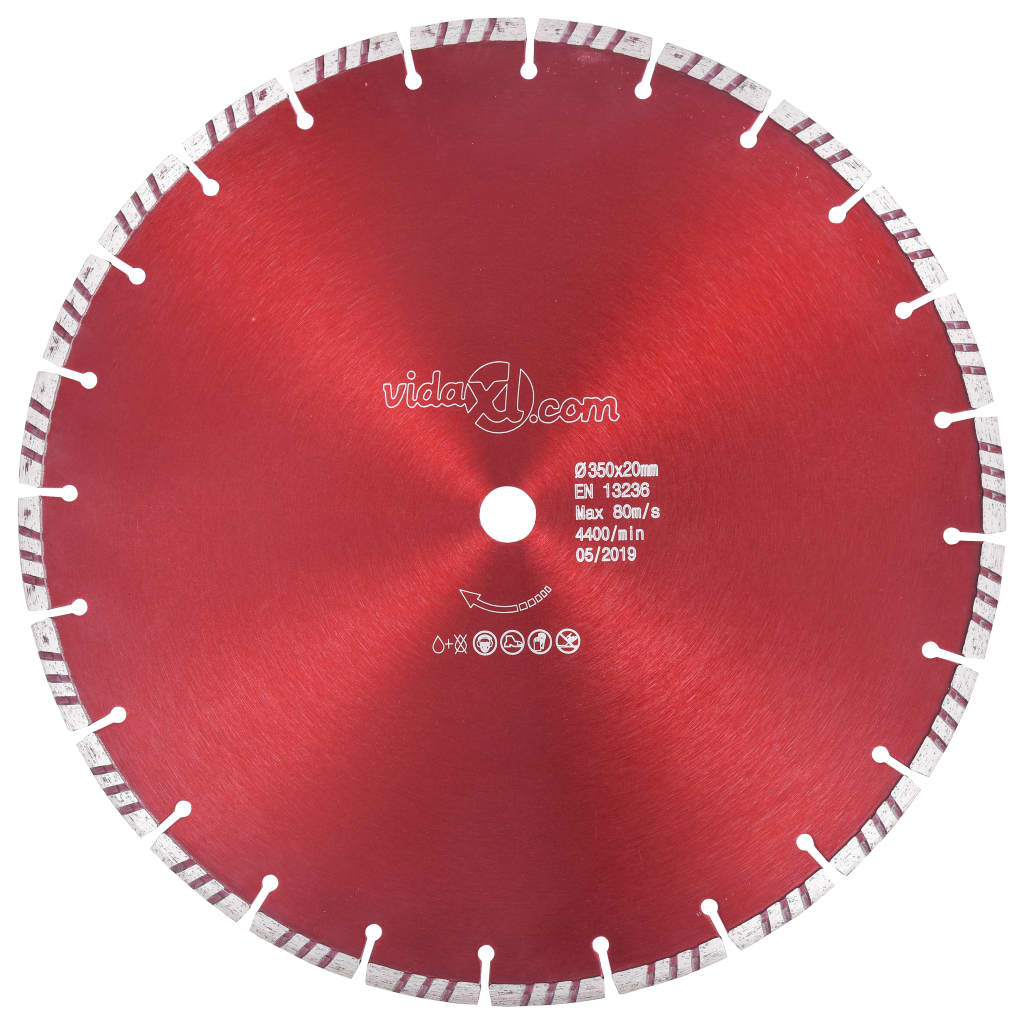 vidaXL Turbo deimantinis pjovimo diskas, plienas, 350mm