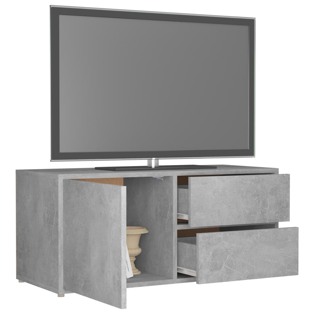 vidaXL Televizoriaus spintelė, betono pilkos spalvos, 80x34x36cm, MDP