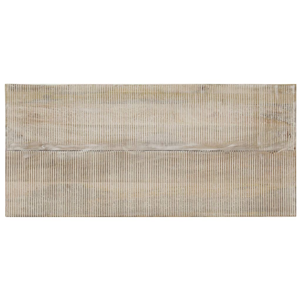 vidaXL Kavos staliukas, baltas, 110x50x40cm, mango medienos masyvas