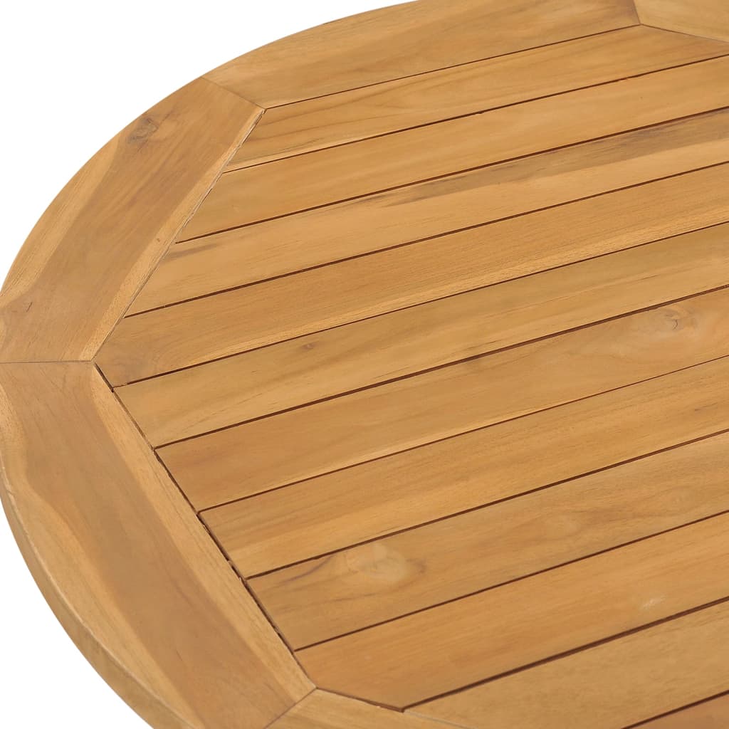 vidaXL Sodo valgomojo stalas, 90x75cm, tikmedžio medienos masyvas