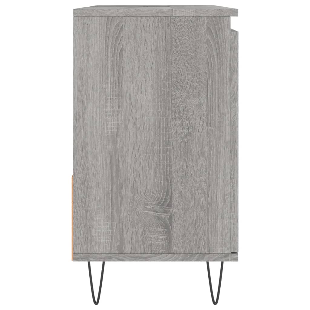 vidaXL Vonios kambario spintelė, pilka ąžuolo, 65x33x60cm, mediena