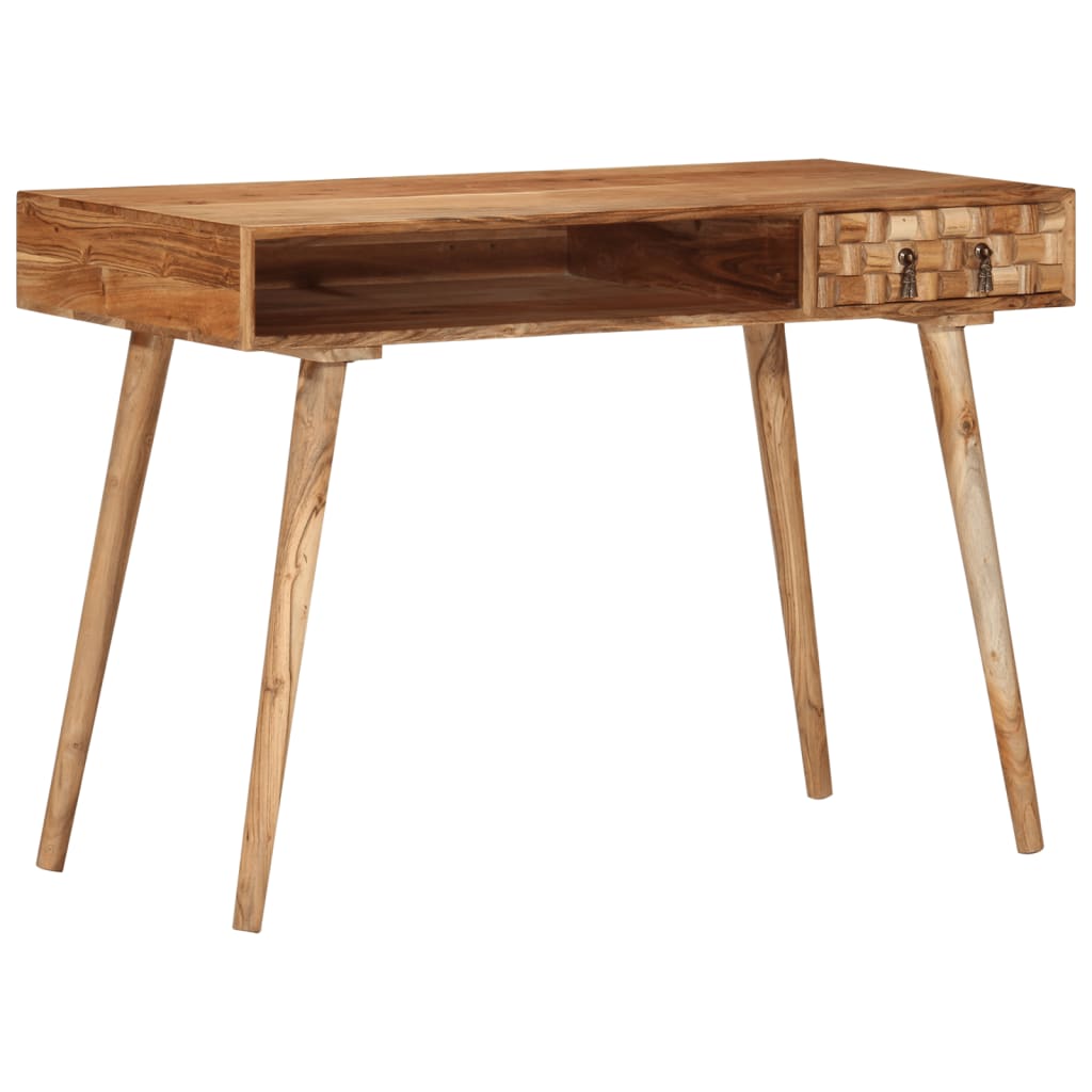 vidaXL Rašomasis stalas, 115x50x76cm, akacijos medienos masyvas