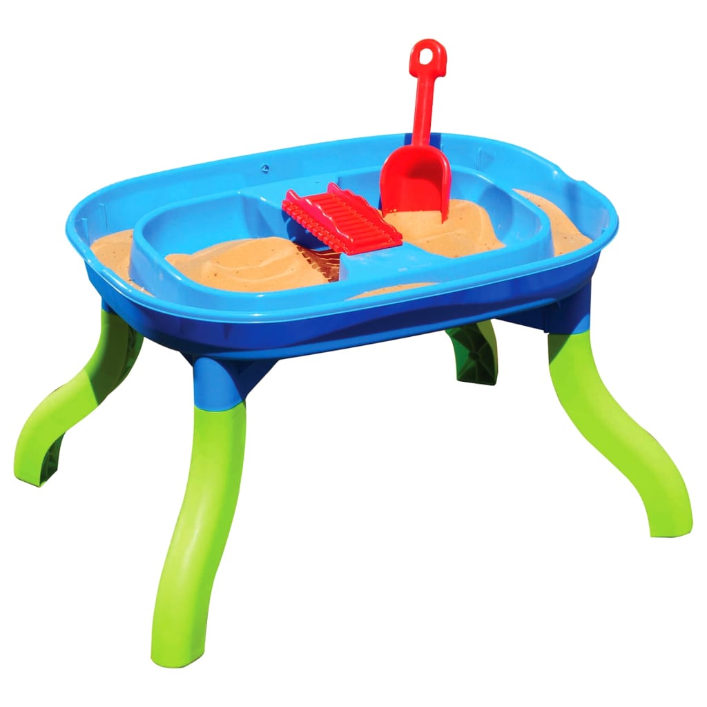 vidaXL 3-1 Vaikiškas smėlio ir vandens stalas, 67,5x52x38cm, PP