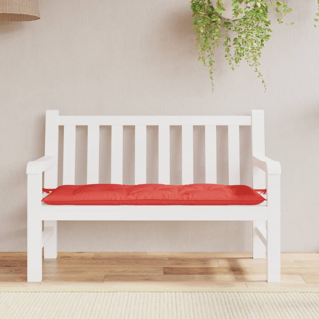vidaXL Sodo suoliuko pagalvėlė, raudonos spalvos, 120x50x7cm, audinys
