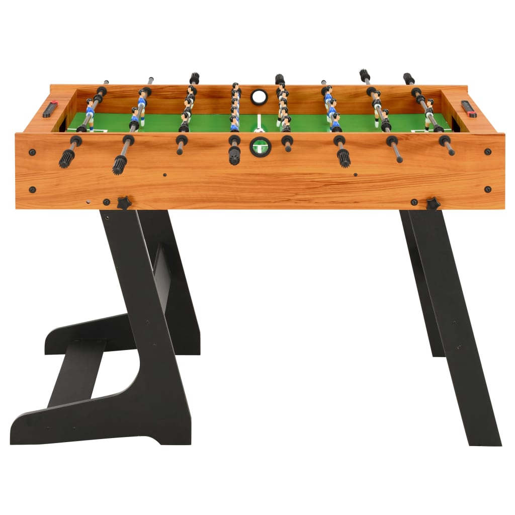 vidaXL Sulankstomas stalo futbolo stalas, 121x61x80cm, šviesiai rudas