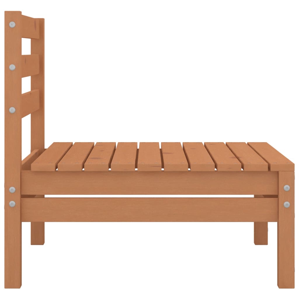 vidaXL Dvivietė sodo sofa, medaus ruda, pušies masyvas (806590)