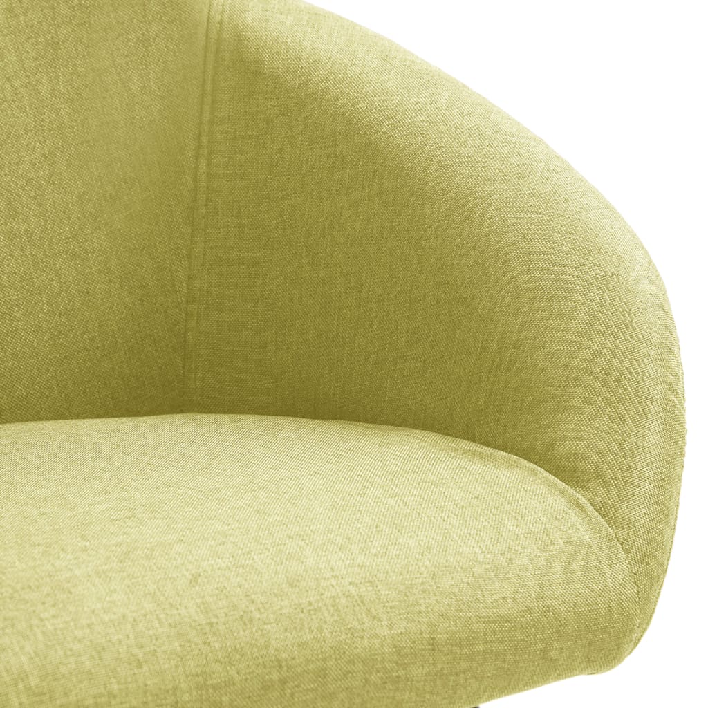 vidaXL Valgomojo kėdės, 6 vnt., žalios, audinys