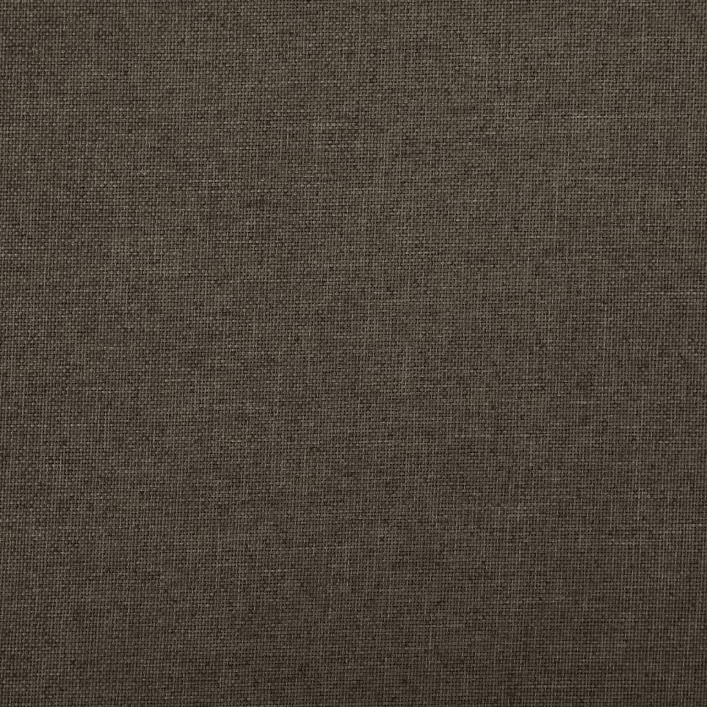 vidaXL Sulankstoma taburetė-daiktadėžė, tamsiai ruda, dirbtinis linas