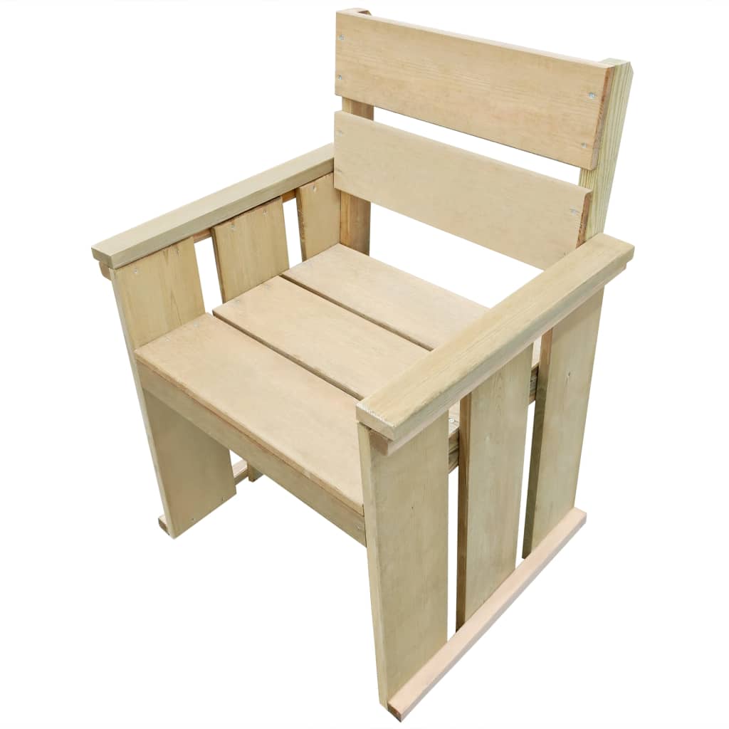 vidaXL Lauko kėdė, impregnuota pušies mediena