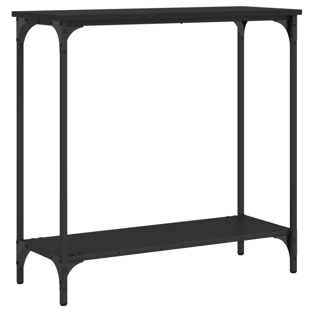 vidaXL Konsolinis staliukas, juodas, 75x30,5x75cm, apdirbta mediena