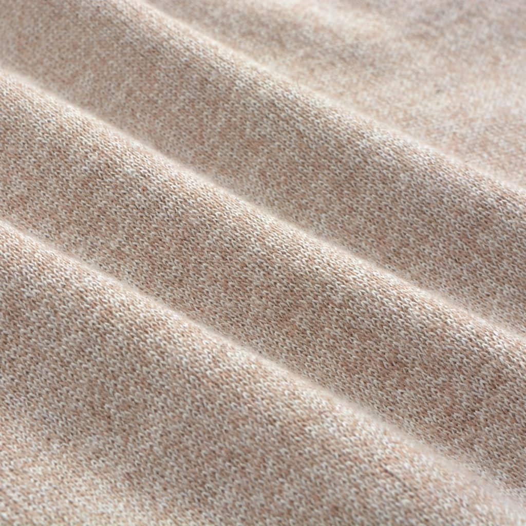 vidaXL Vyriškas megztinis su užtrauktuku, smėlio spalvos, M dydis